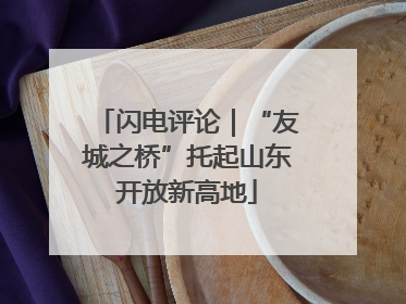 闪电评论｜“友城之桥”托起山东开放新高地