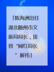 陈海洲出任湖北随州市文旅局局长，接替“网红局长”解伟