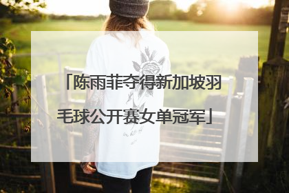 陈雨菲夺得新加坡羽毛球公开赛女单冠军