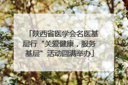 陕西省医学会名医基层行“关爱健康，服务基层”活动圆满举办
