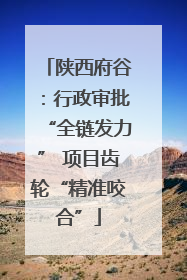 陕西府谷：行政审批“全链发力” 项目齿轮“精准咬合”