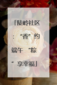 陡岭社区：“香”约端午 “粽”享幸福