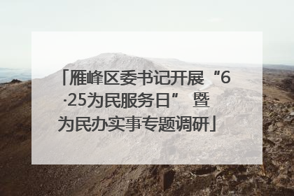雁峰区委书记开展“6·25为民服务日” 暨为民办实事专题调研