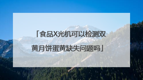 食品X光机可以检测双黄月饼蛋黄缺失问题吗