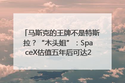 马斯克的王牌不是特斯拉？“木头姐”：SpaceX估值五年后可达2.5万亿美元！