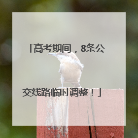 高考期间，8条公交线路临时调整！