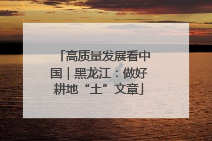 高质量发展看中国｜黑龙江：做好耕地“土”文章