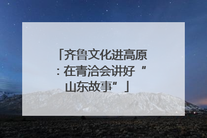 齐鲁文化进高原：在青洽会讲好“山东故事”