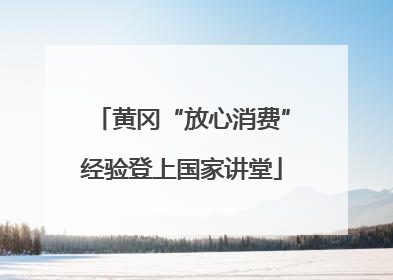 黄冈“放心消费”经验登上国家讲堂