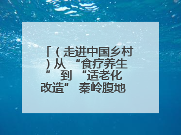（走进中国乡村）从 “食疗养生” 到 “适老化改造” 秦岭腹地成康养“福地”