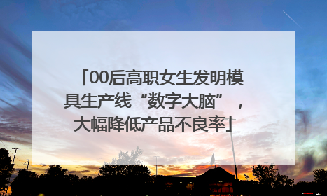 00后高职女生发明模具生产线“数字大脑”，大幅降低产品不良率