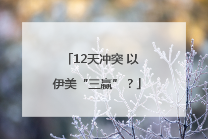 12天冲突 以伊美“三赢”？